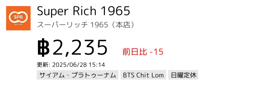 Super Rich 1965 スーパーリッチ 1965（本店）