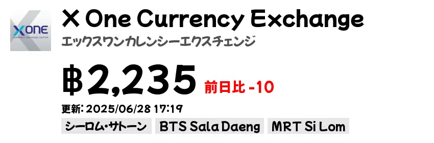 X One Currency Exchange エックスワンカレンシーエクスチェンジ