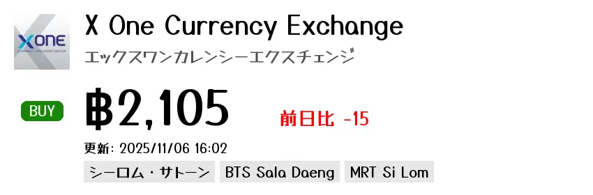X One Currency Exchange エックスワンカレンシーエクスチェンジ