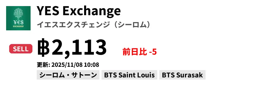 YES Exchange イエスエクスチェンジ（シーロム）