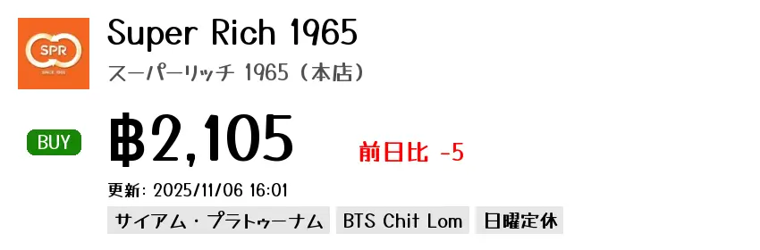 Super Rich 1965 スーパーリッチ 1965（本店）