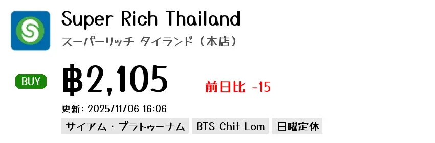 Super Rich Thailand スーパーリッチ タイランド（本店）