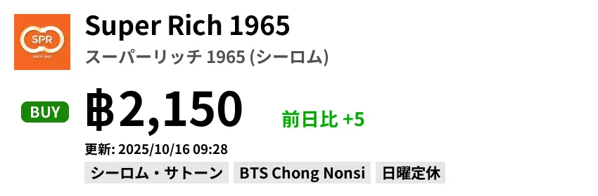 Super Rich 1965 スーパーリッチ 1965 (シーロム)