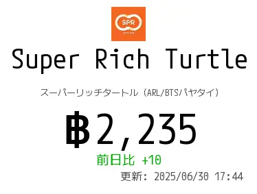 Super Rich Turtle スーパーリッチタートル（ARL/BTSパヤタイ）